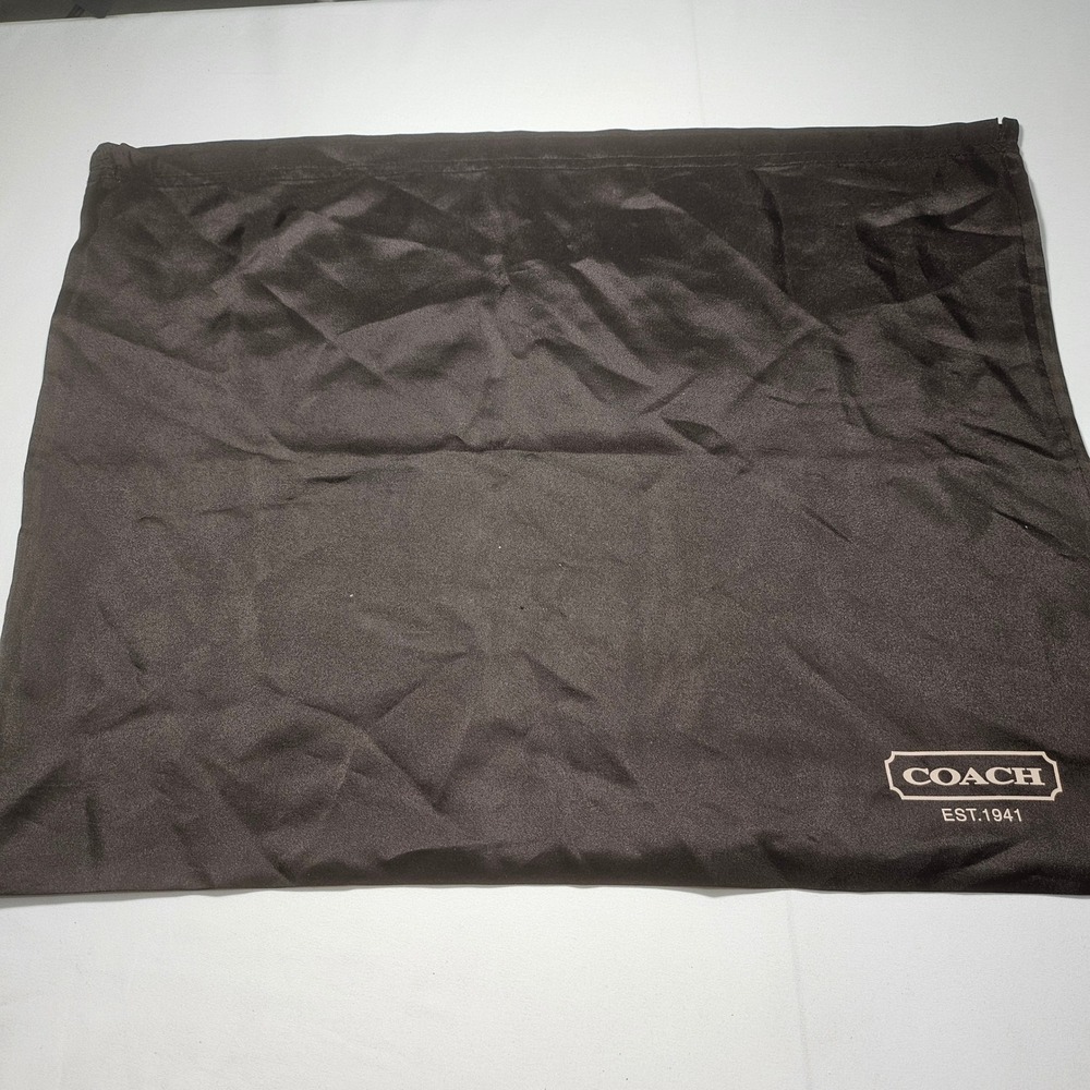 Coach Dark Brown Satin Dust Bag Handbag Storage Accessory 19.5 x 15